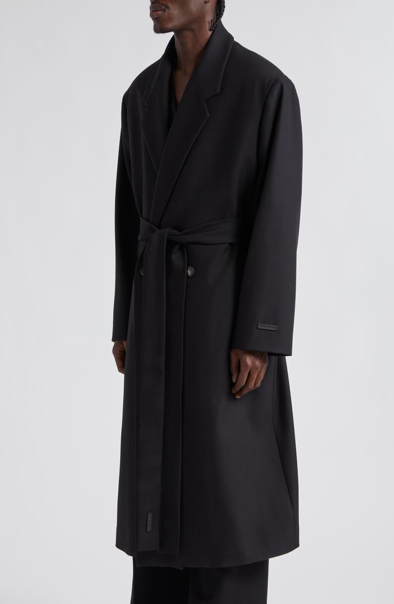 Fear of God Double Breasted Wool Gabardine Overcoat, Alternate, color, 