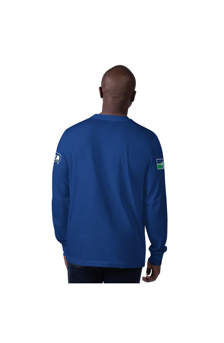 STARTER Men
s Starter Navy Seattle Seahawks Extreme Clutch Hit Vintage Logo Long Sleeve T-Shirt, Alternate, color, 