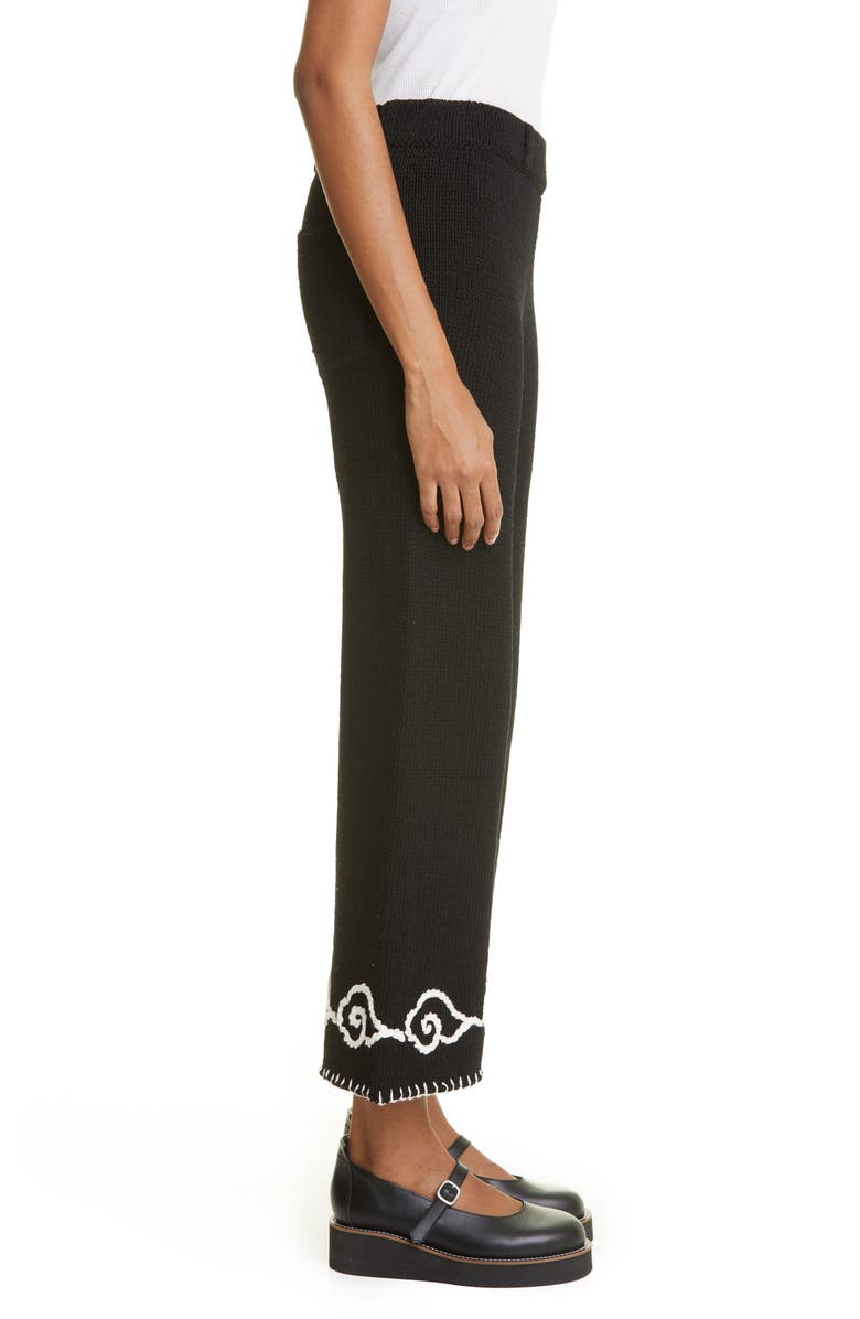 YanYan Women's Cloud Wide Leg Knit Organic Cotton Crop Pants, Alternate, color, 