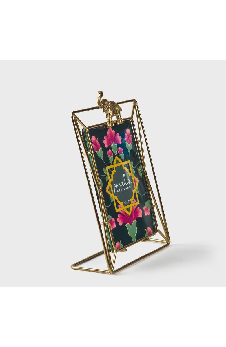 Mela Artisans Gilded Elephant Frame - 5x7, Alternate, color, Gold