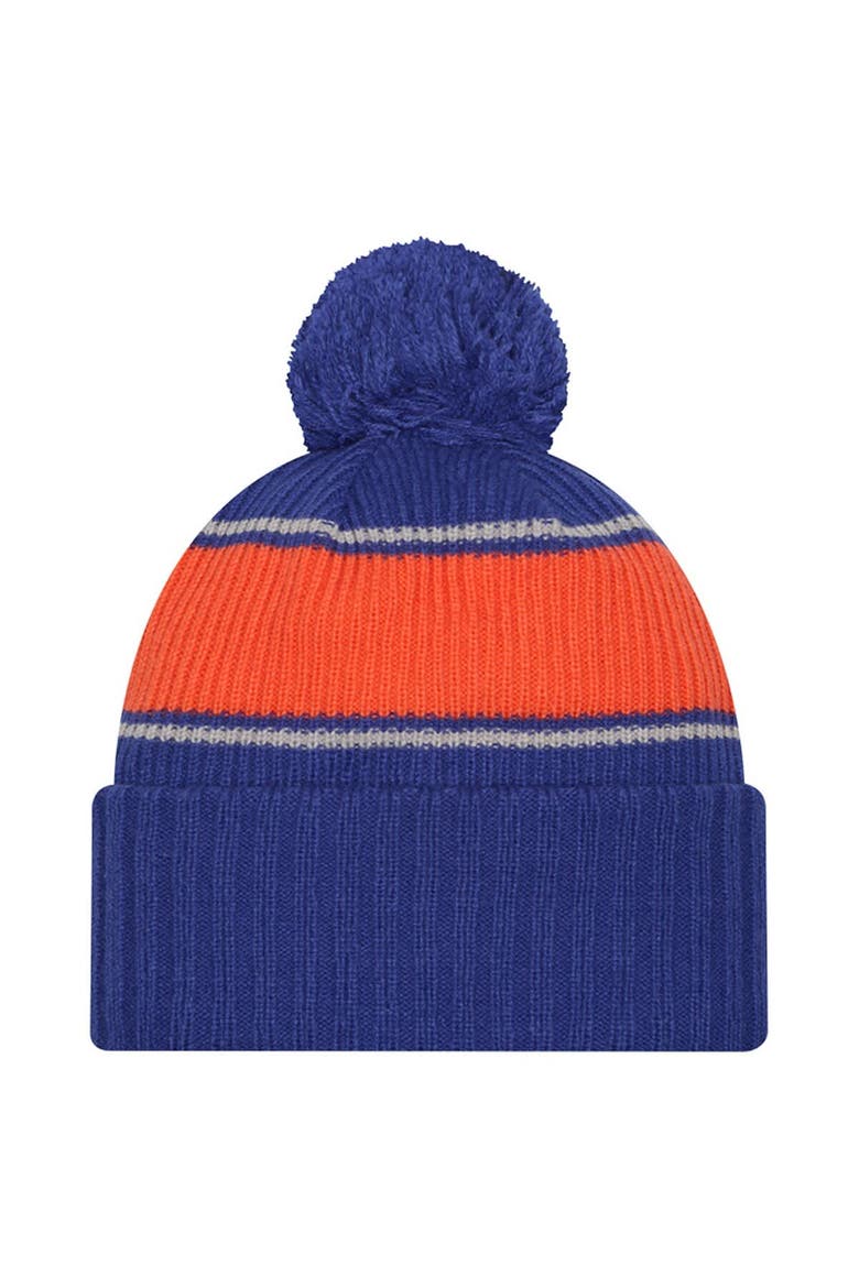 Men's New Era Royal Boise State Broncos Bold Cuffed Knit Hat with Pom, Alternate, color, Royal