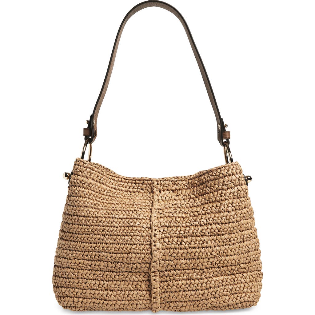 Strathberry Lana Raffia Hobo Bag In Brown