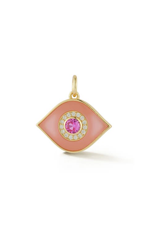 14k Gold Plate Evil Eye Charm