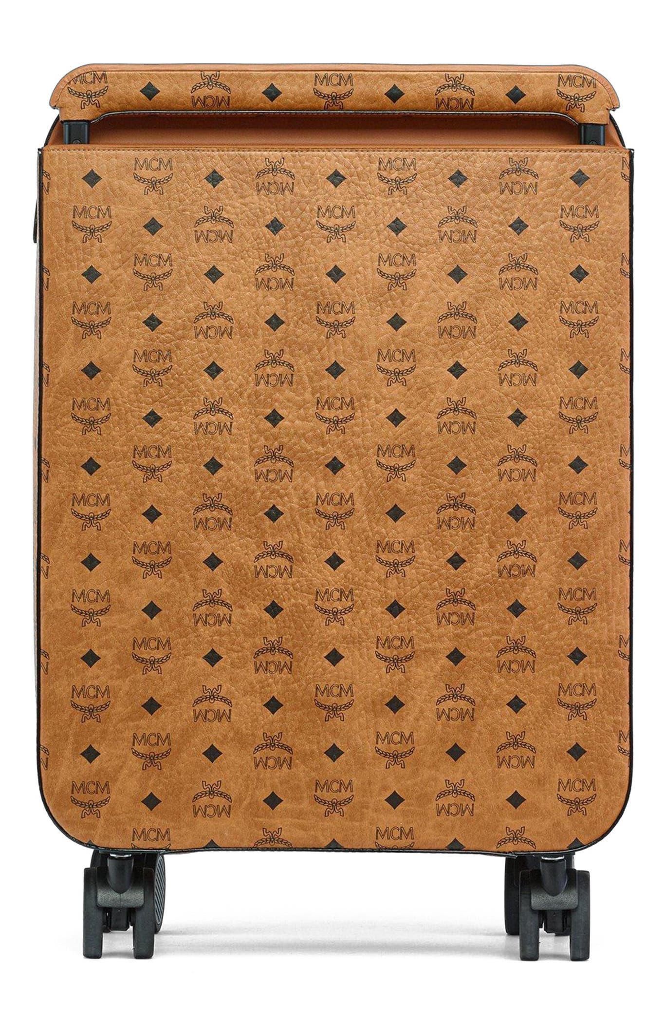 MCM Ottomar Cabin Trolley in Visetos, Alternate, color, Cognac