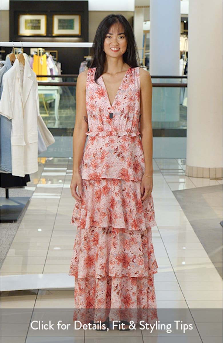 Floral Tiered Maxi Dress, sales video thumbnail