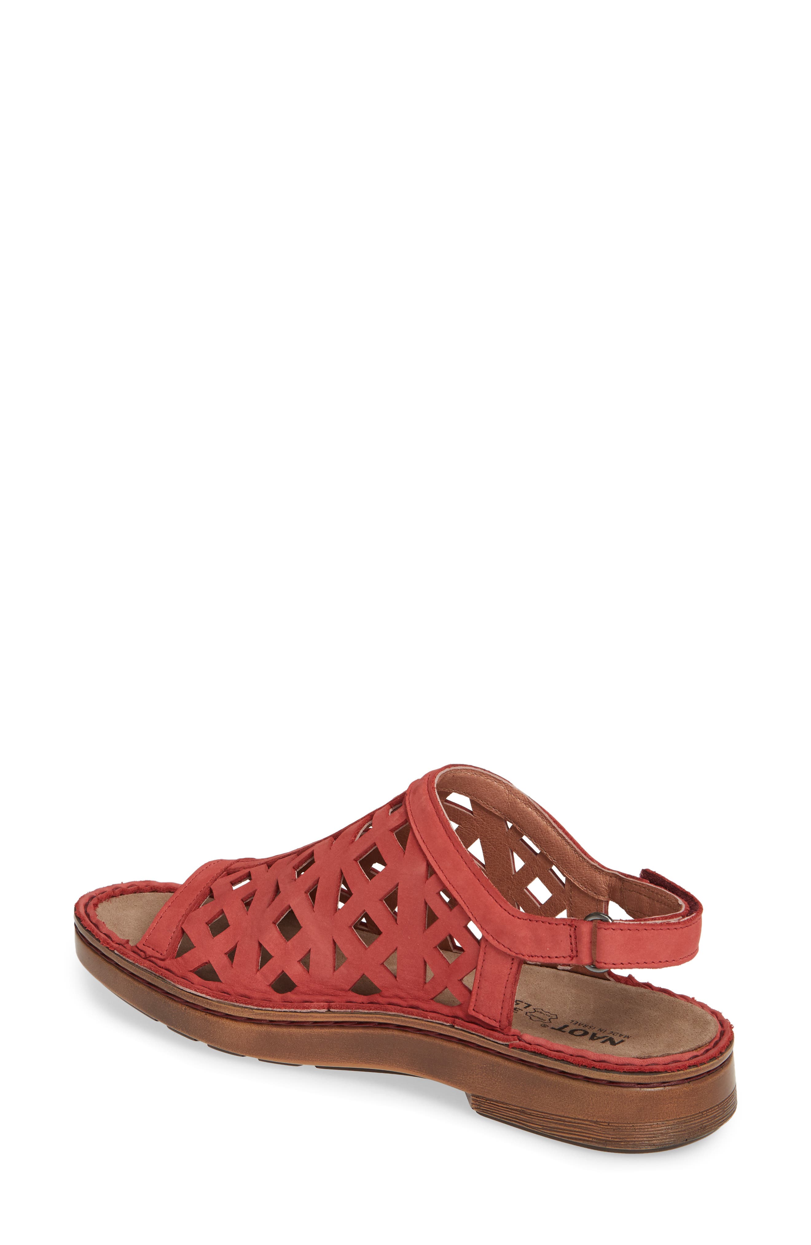 Amadora Slingback Sandal, Alternate, color, BRICK RED