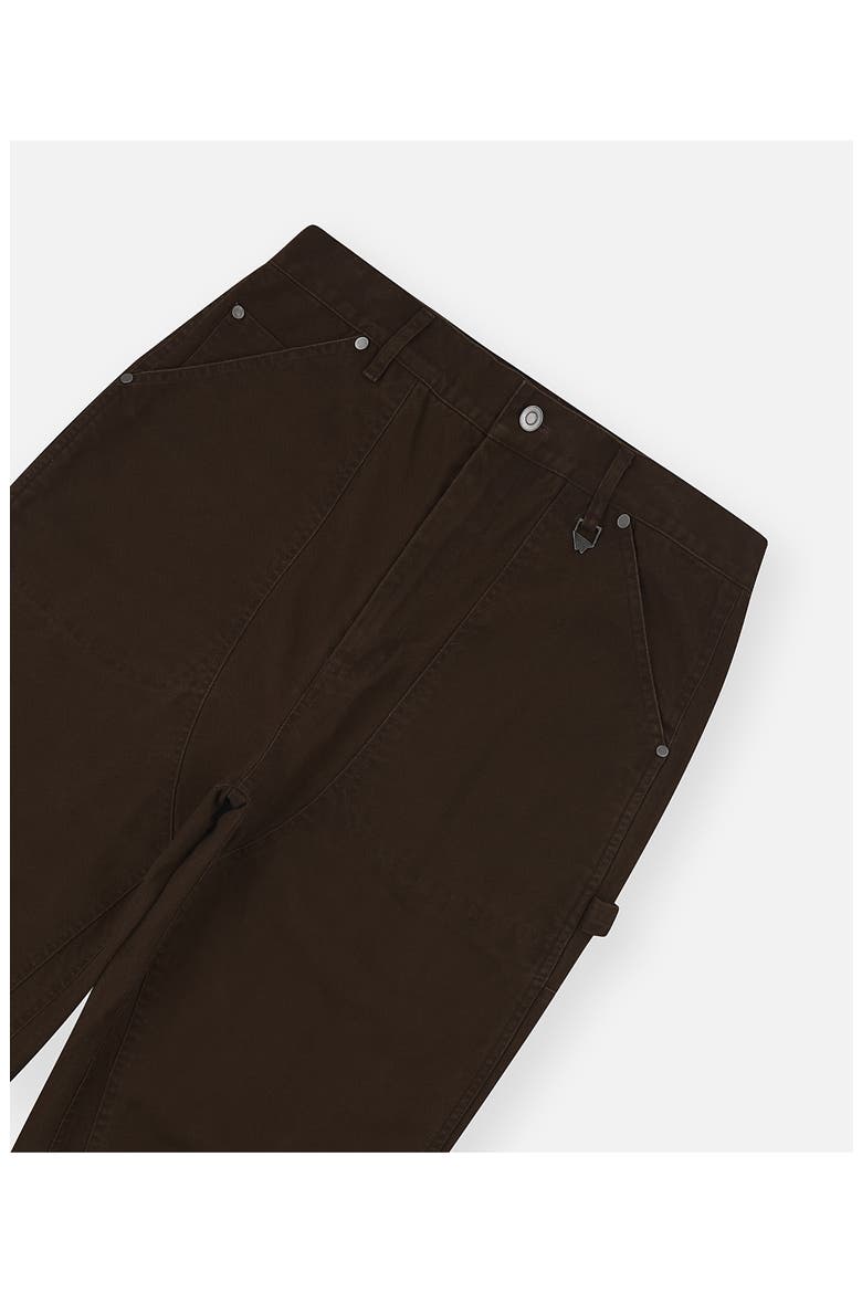 Script Logo Cotton Canvas Carpenter Pants, Alternate, color, BROWN
