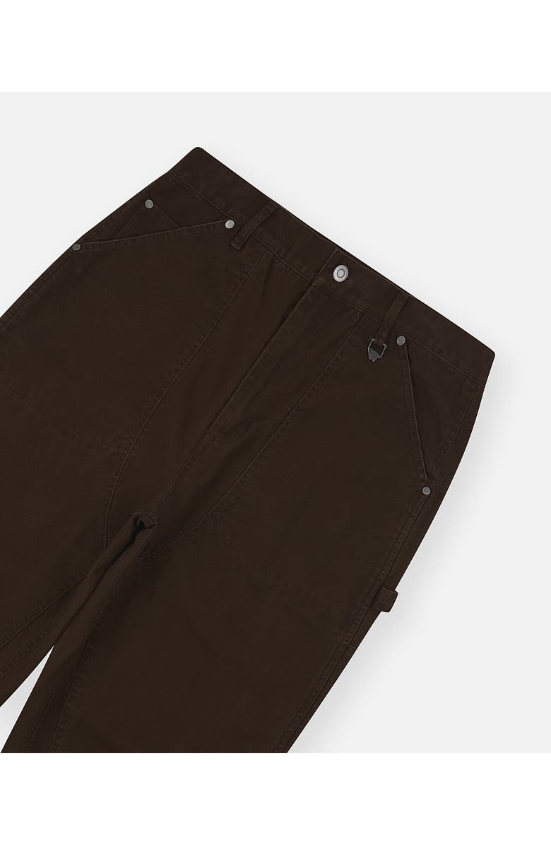 PAPER PLANES Script Logo Cotton Canvas Carpenter Pants, Alternate, color, Brown
