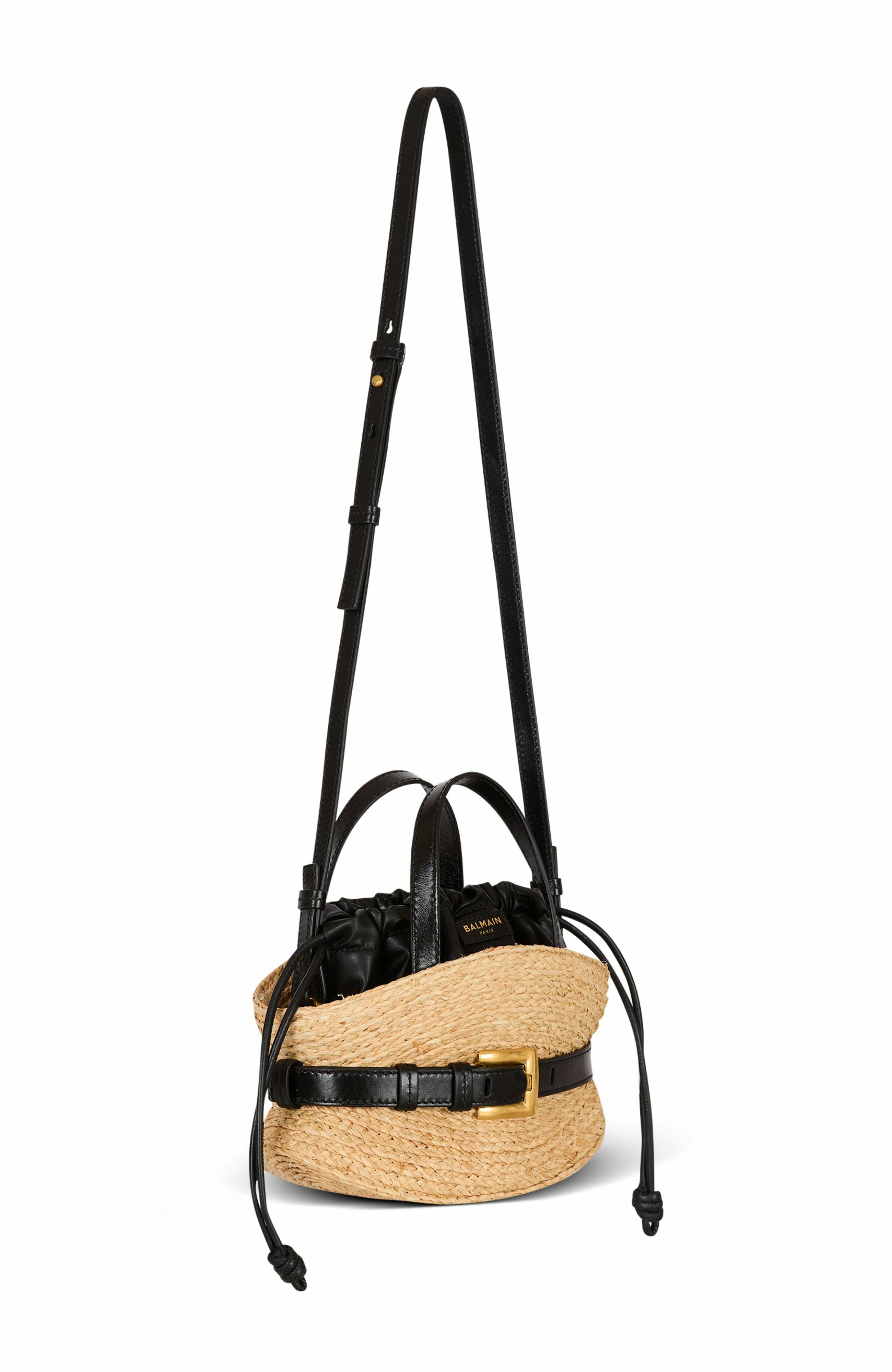 Shuffle Mini Bag In Raffia, Alternate, color, Brown