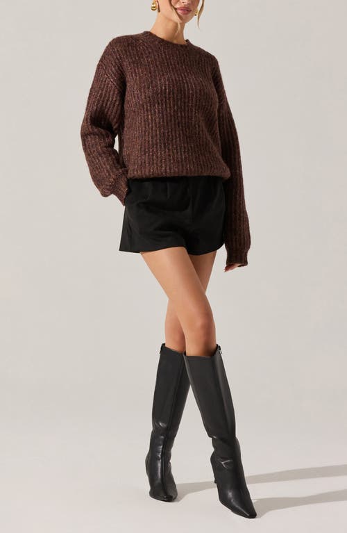 Astr The Label Jude Faux Suede Shorts In Black