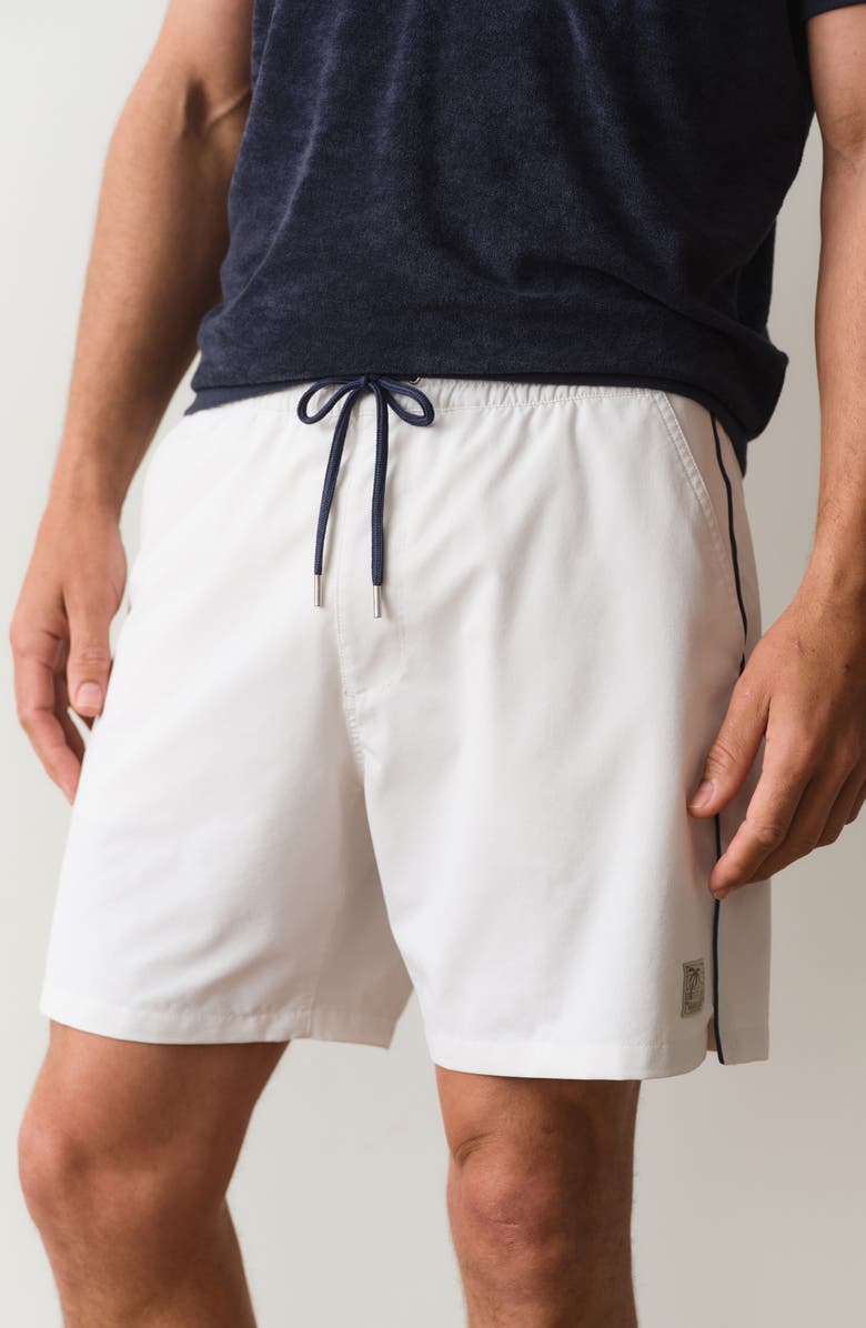 Marine Layer Lined Sport and Swim Shorts, Alternate, color, White