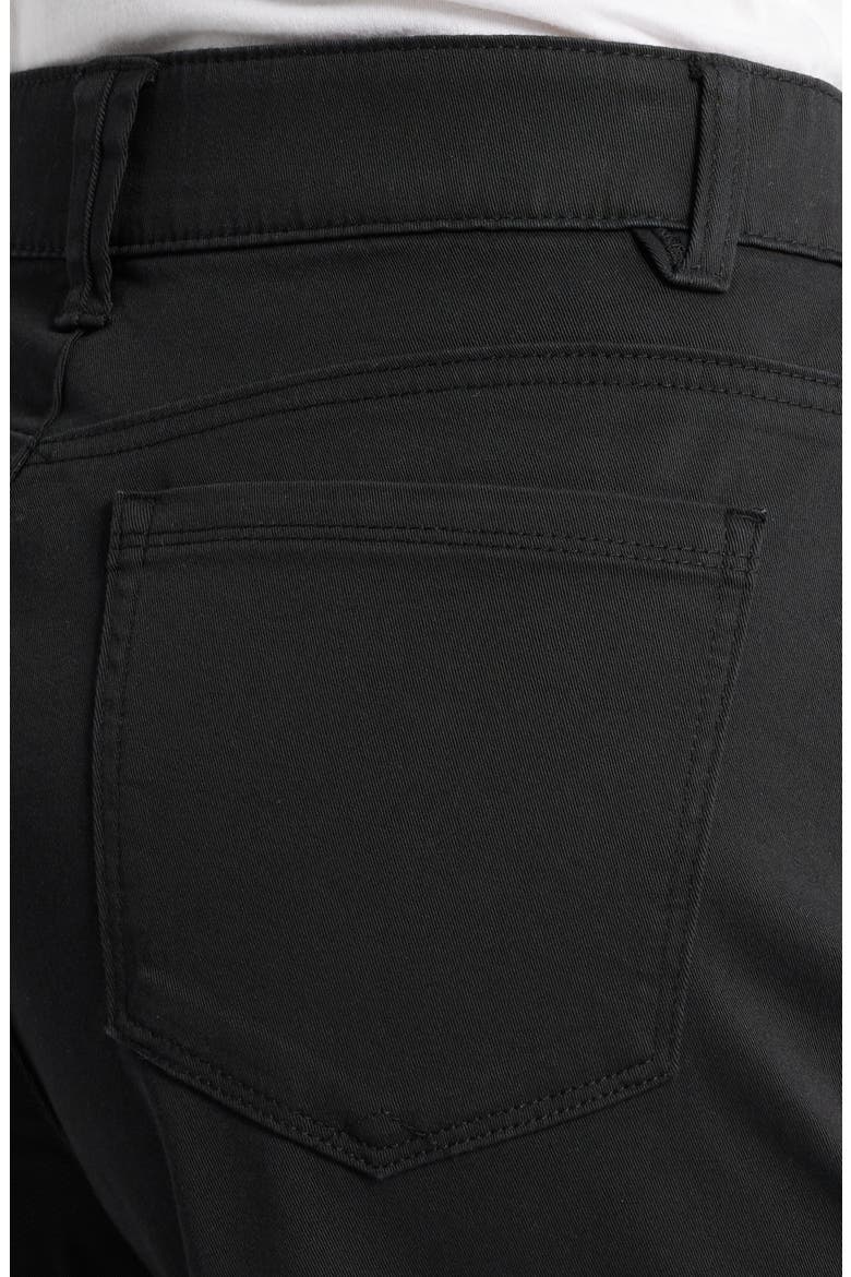 Sam High Waist Ankle Wide Leg Twill Pants, Alternate, color, BLACK