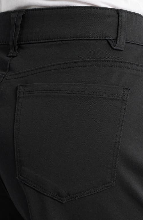 Wit & Wisdom Sam High Waist Ankle Wide Leg Twill Pants In Black