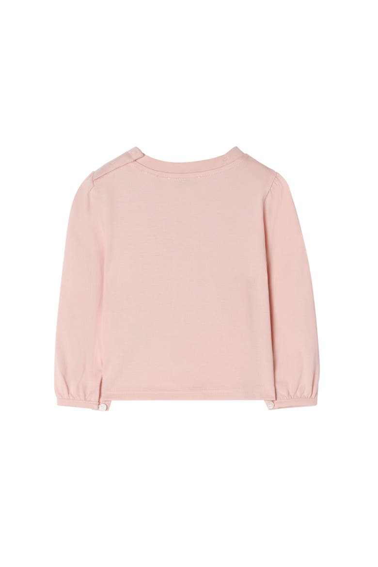 Rain Bear  Cotton Long-sleeve T-shirt, Alternate, color, Bouquet pink