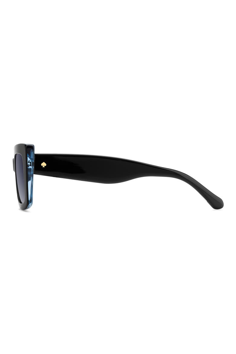 cailin 52mm rectangular sunglasses, Alternate, color, BLACK BLUE/ DARK GREY SF