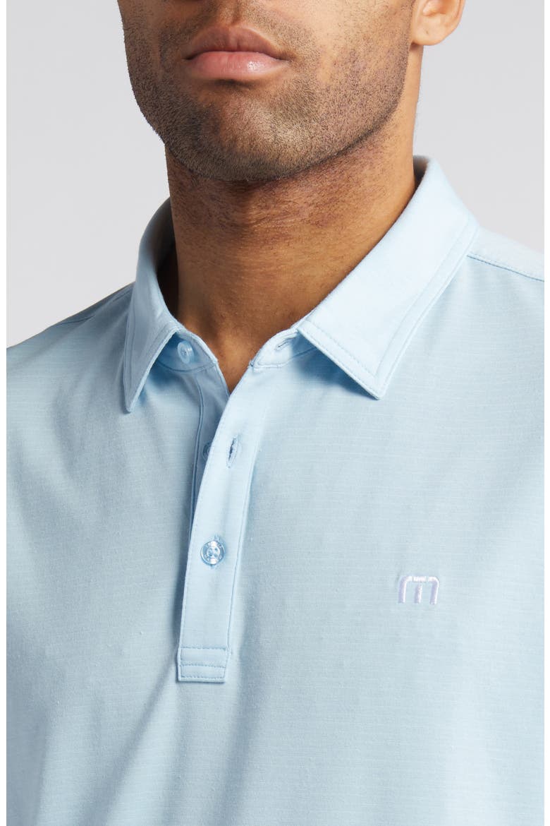 The Heater Solid Short Sleeve Performance Polo, Alternate, color, HEATHER DREAM BLUE
