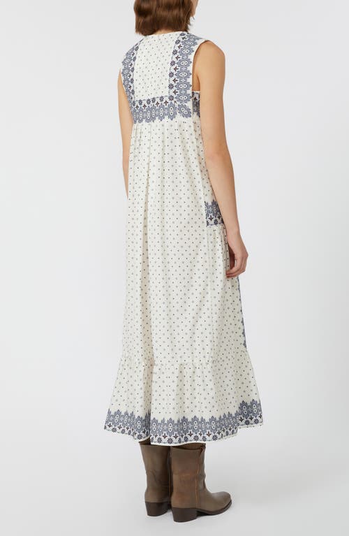 Weekend Max Mara Manila Mixed Print Cotton Dress In White