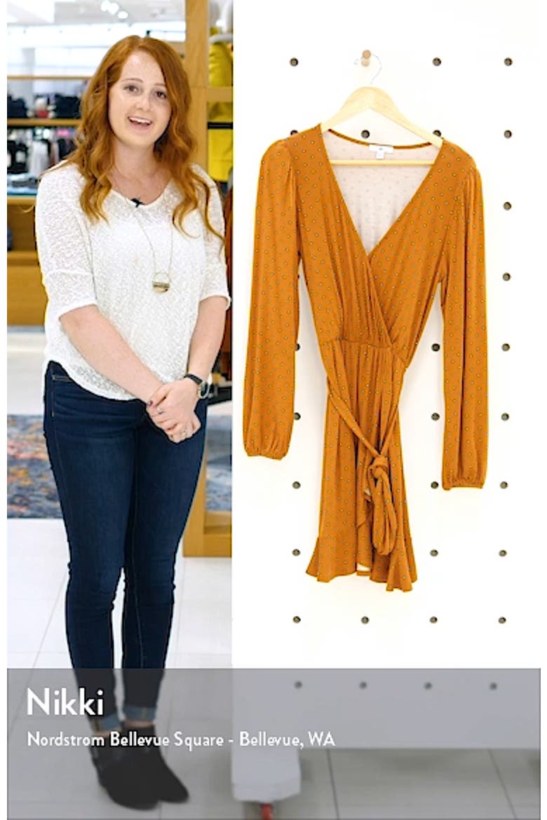 Long Sleeve Wrap Minidress video