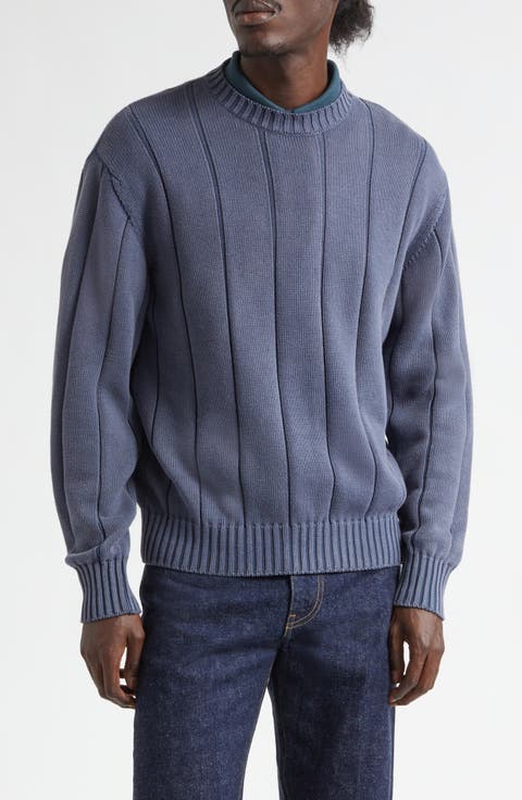 Drop Needle Cotton Sweater