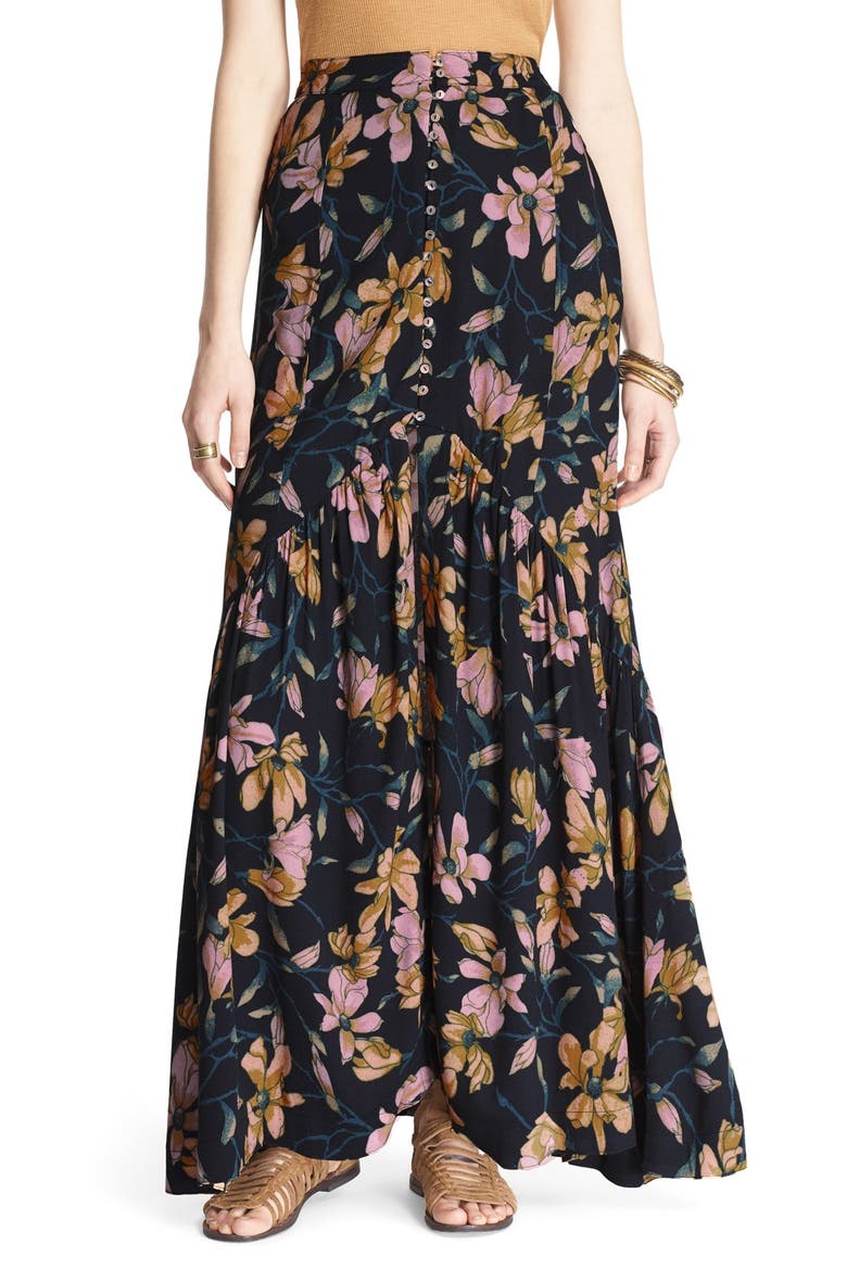 'Smooth Sailing' Maxi Skirt, Main, color, ONYX COMBO