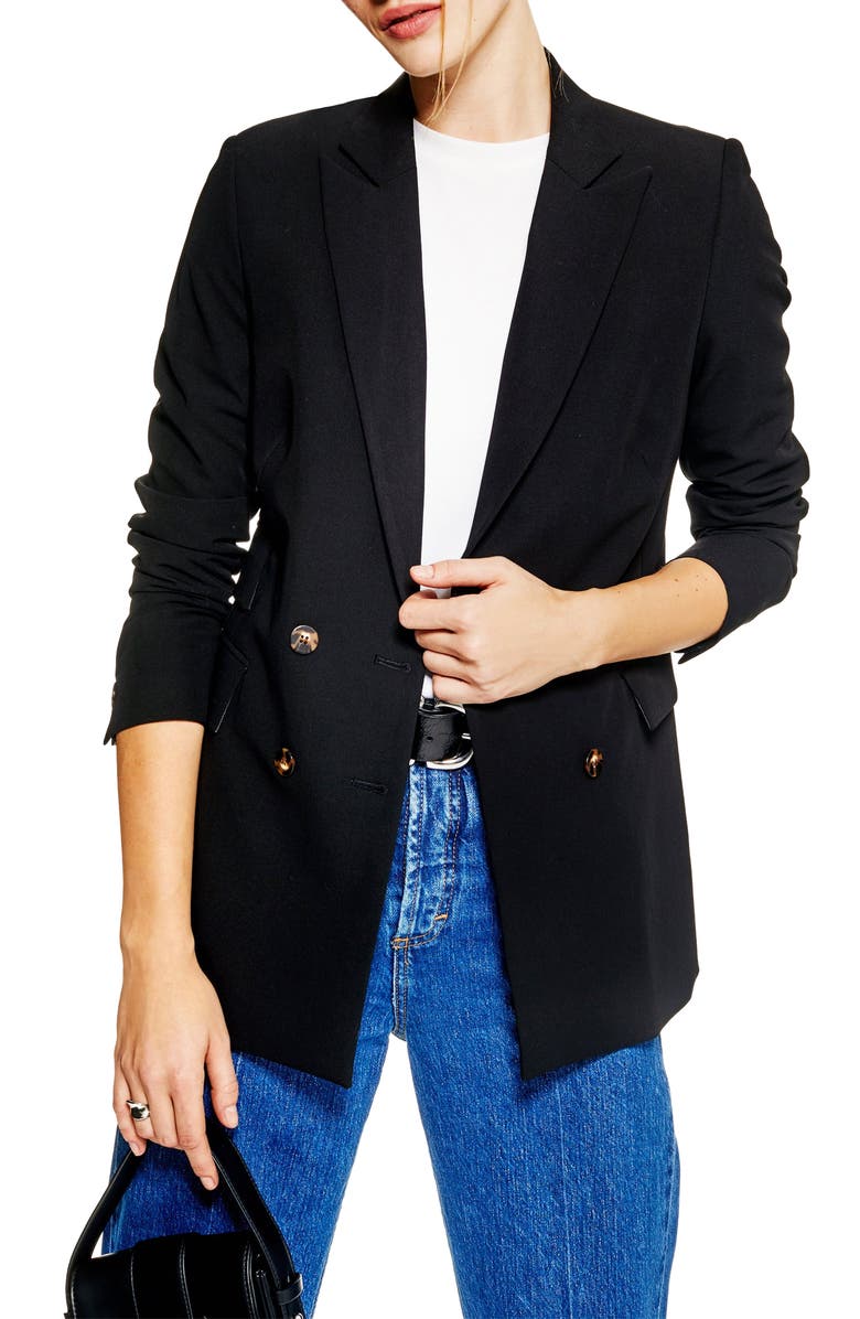 Topshop Double Breasted Jacket, Main, color,