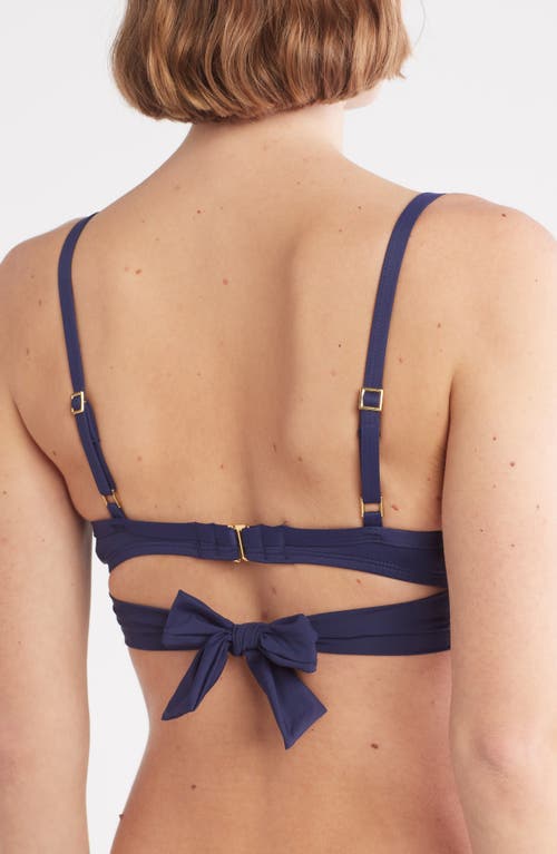 Shop La Blanca Wrap Bra Top In Indigo