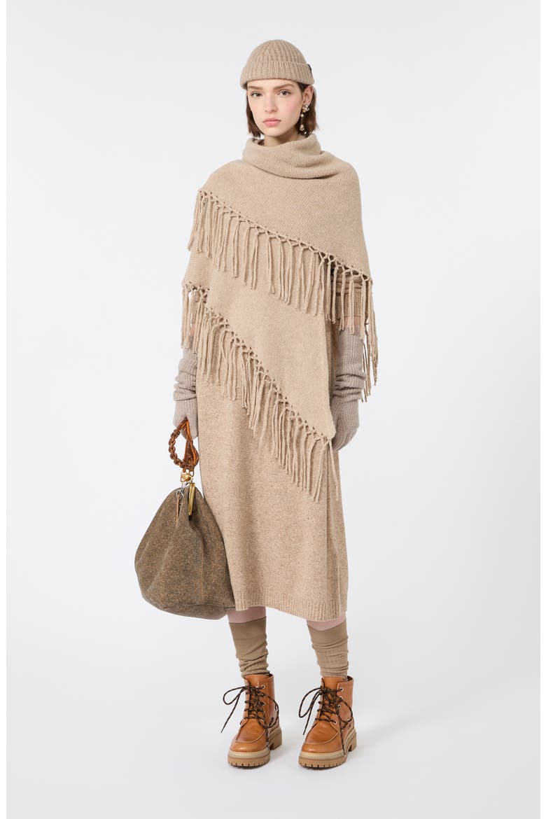 Long Sleeve Knit Dress, Alternate, color, BEIGE