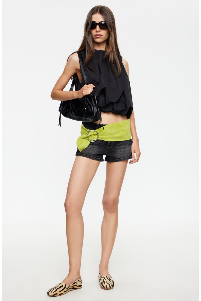 Beverly Bubble Top, Alternate, color, NOIR