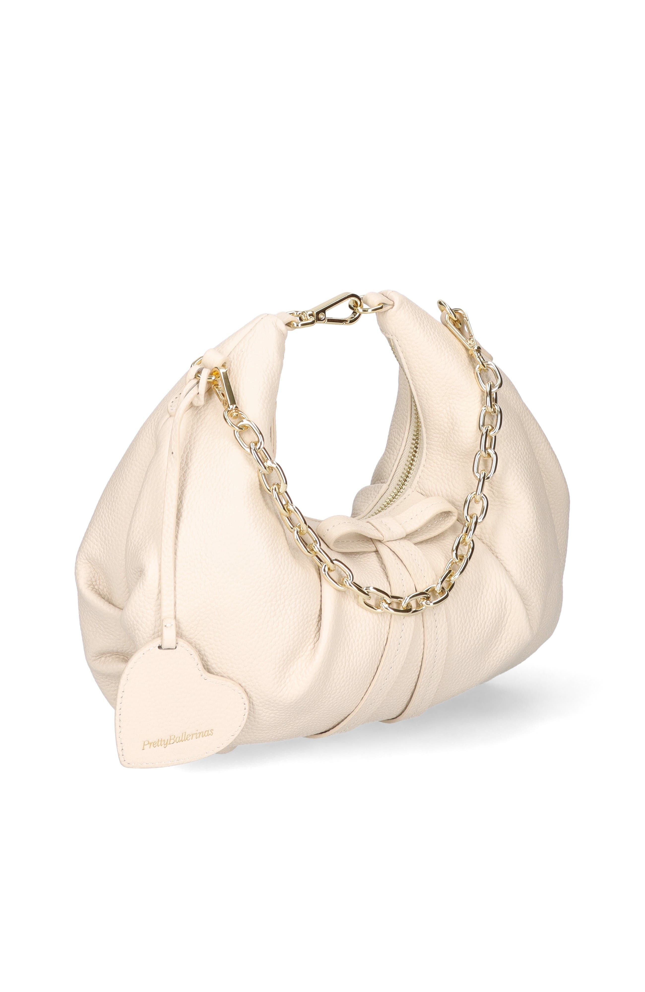 Croissant Bag With Bow And Removable Clip On Cross Body Strap, Alternate, color, Ivory