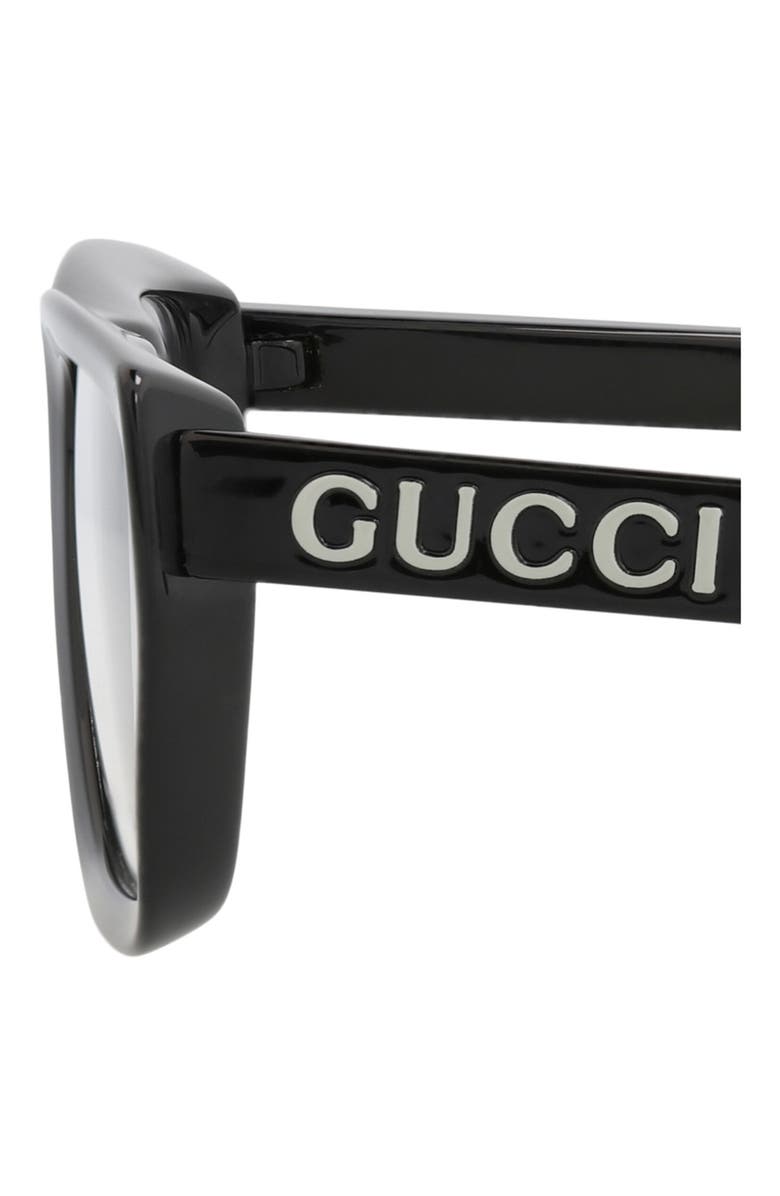 Gucci Optical Glasses, Alternate, color, Black Black Transparent