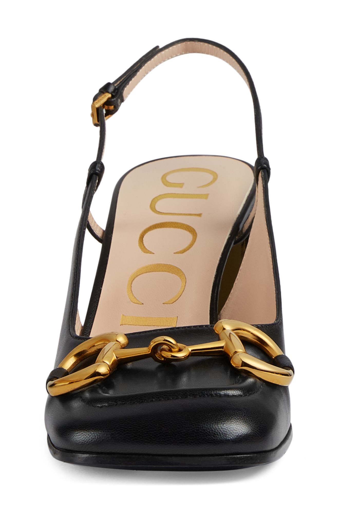 Gucci Baby Horsebit Slingback Pump, Alternate, color, 