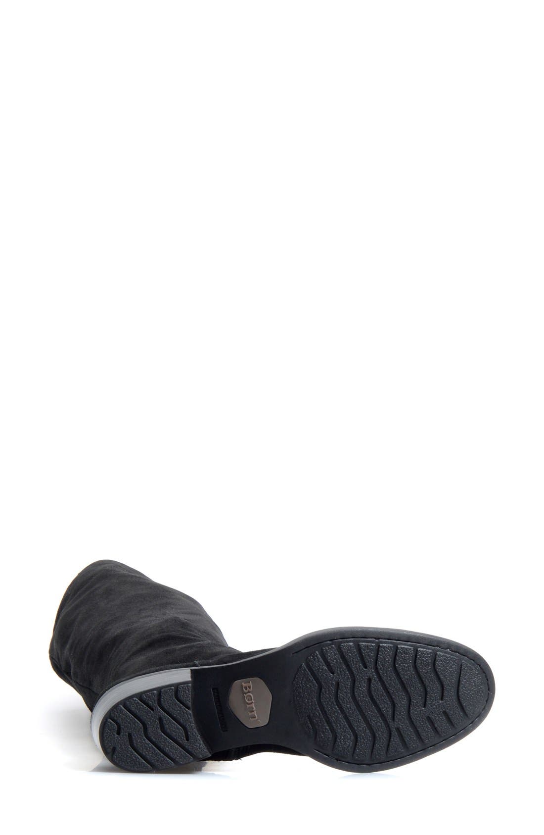 'Borda' Boot, Alternate, color, BLACK SUEDE