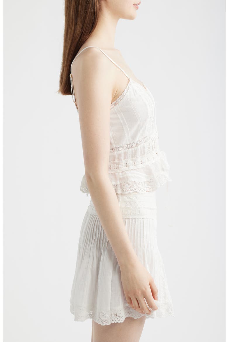 Avra Lace Trim Crop Top, Alternate, color, WHITE
