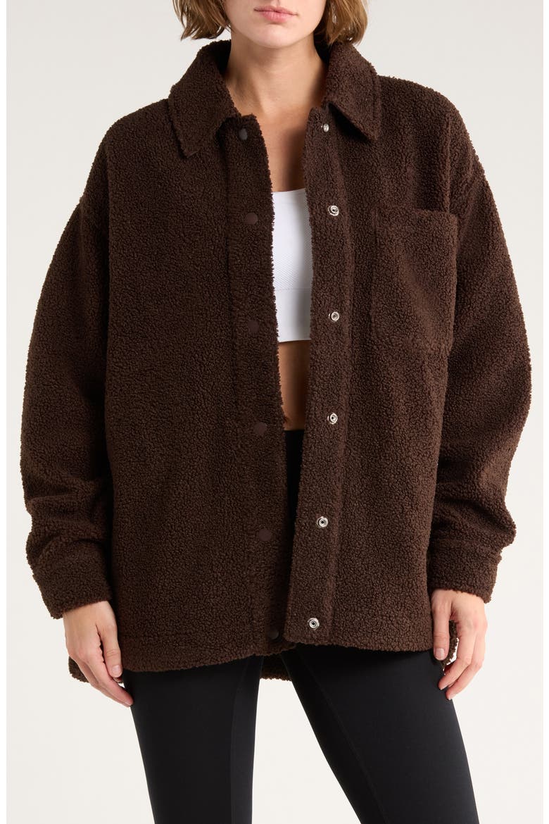 Z by Zella Chalet Bouclé Shirt Jacket (Women) | Nordstromrack