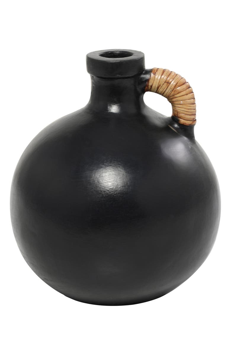 GINGER BIRCH STUDIO Terracotta Rattan Wrapped Jug Vase, Main, color, 