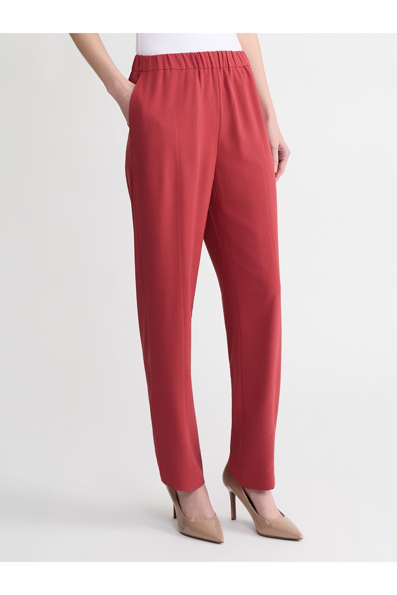 Nora Straight Leg Crepe de Chine Pant, Alternate, color, Russet