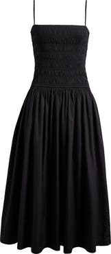 Madewell Smocked Cotton Poplin Maxi Dress