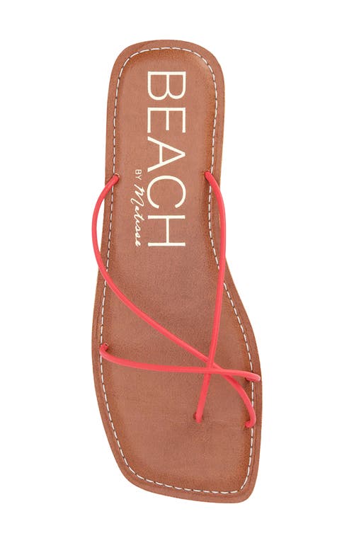 Beach By Matisse Coastline Slide Sandal In Cherry Red