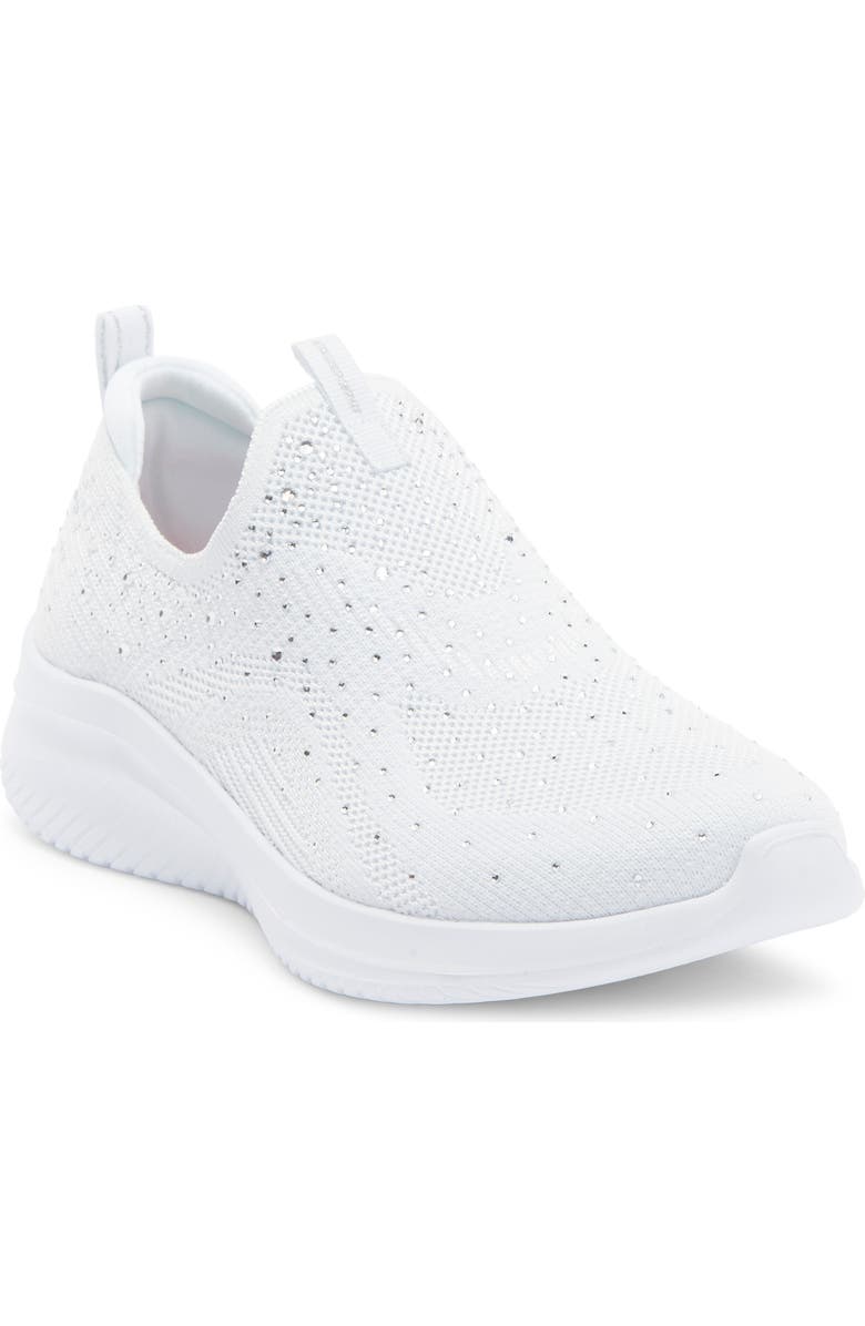 SKECHERS Ultra Flex 3.0 Glam Night Slip-On Sneaker, Main, color, White