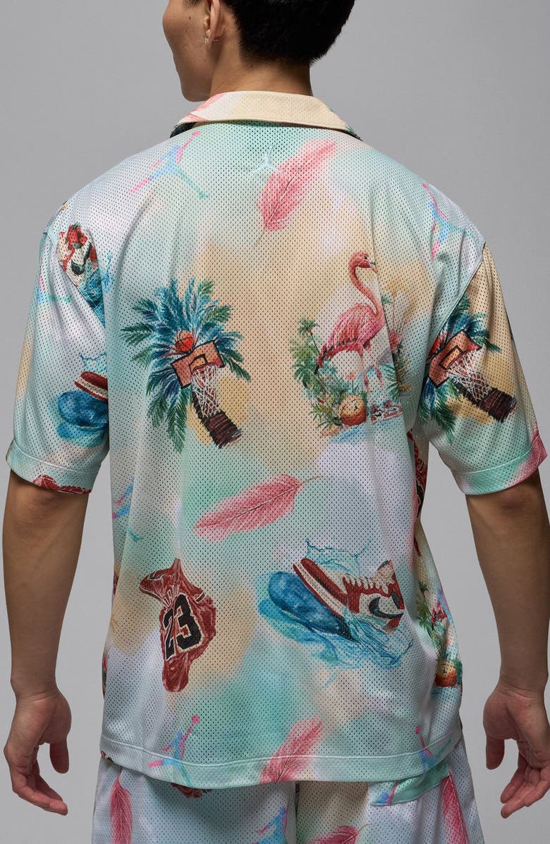 Jordan Essentials Camp Shirt, Alternate, color, Sail/ Glacier Blue