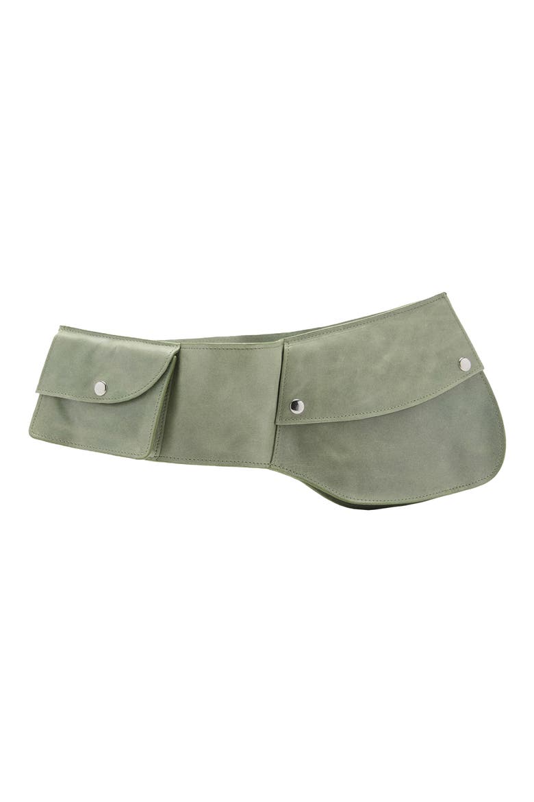 Leather Belt Bag, Alternate, color, PASTEL GREEN