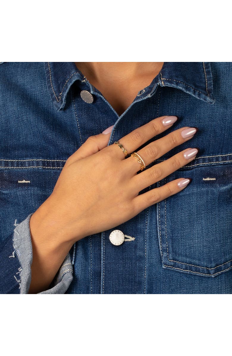 BY ADINA EDEN Solid Flat Mariner Band Ring, Alternate, color,