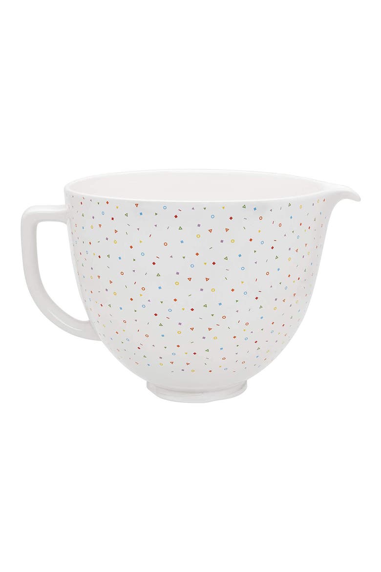 5 Quart Confetti Sprinkle Ceramic Bowl, Main, color, CONFETTI