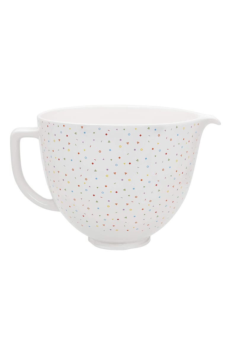 KITCHENAID 5 Quart Confetti Sprinkle Ceramic Bowl, Main, color, 