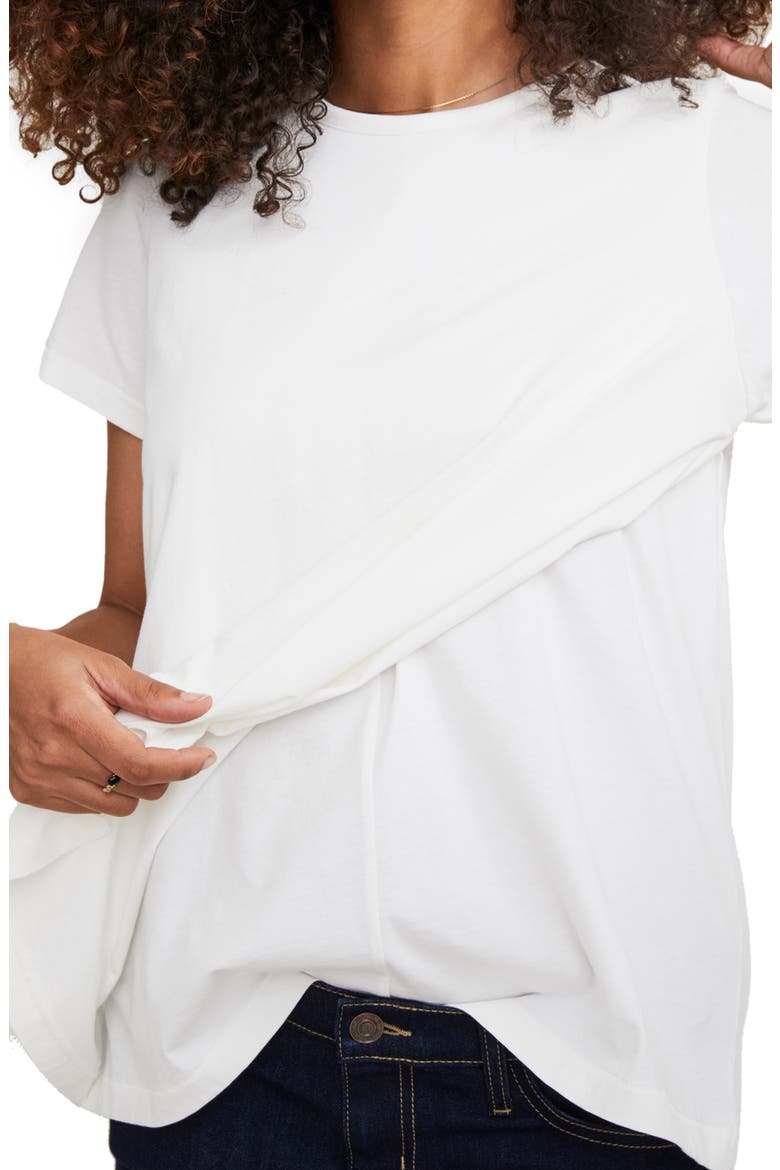 The Luxe Nursing Tee, Alternate, color, WHITE