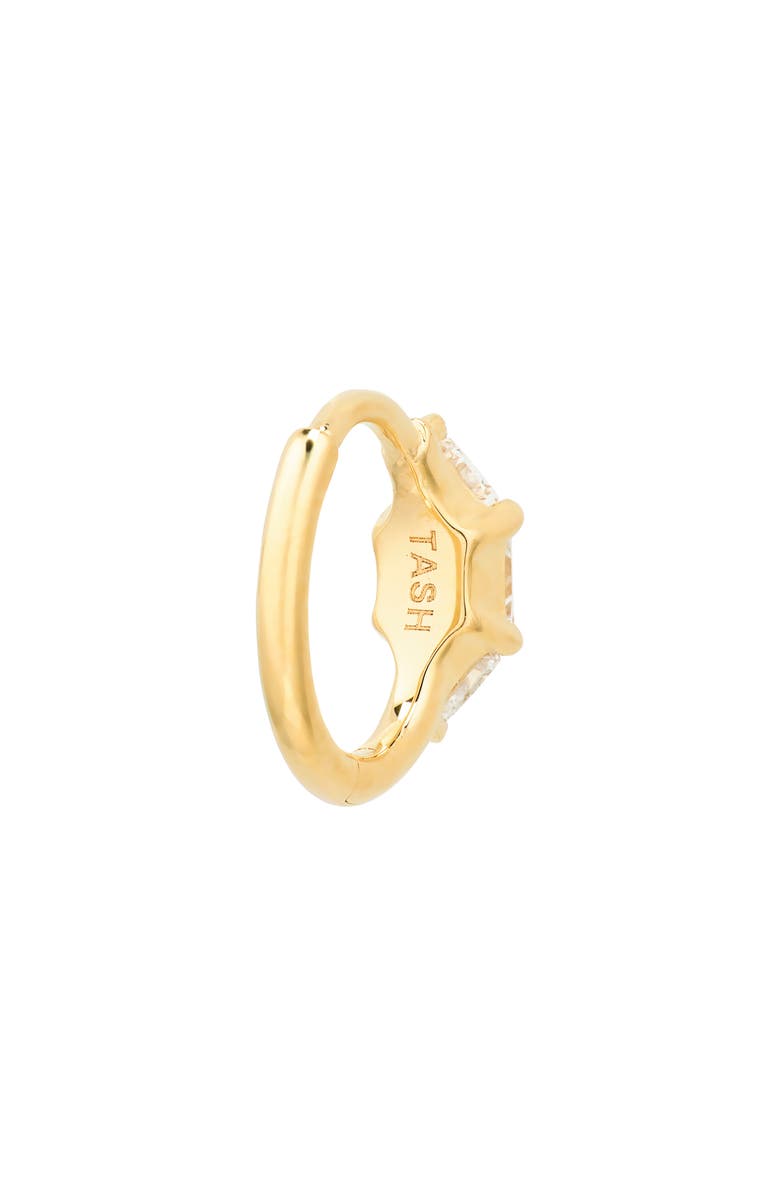 MARIA TASH Diamond Huggie Hoop Earring, Alternate, color, Yellow Gold