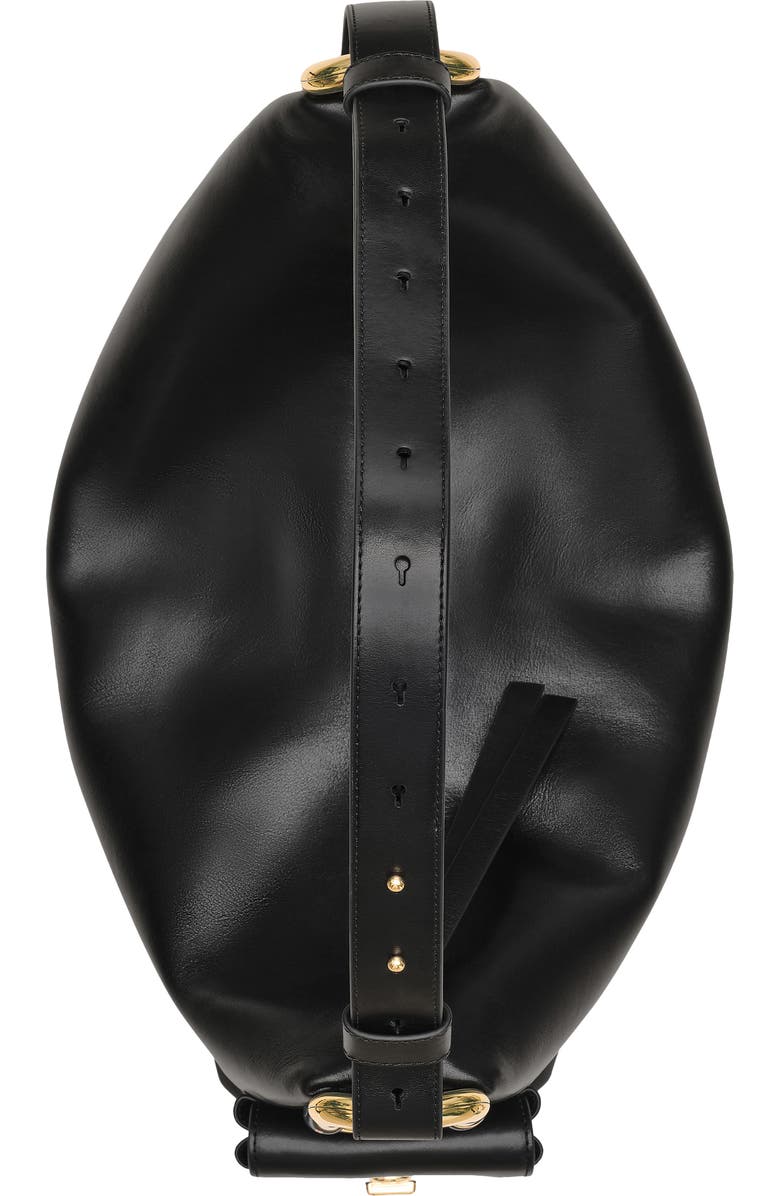 Marc Jacobs Large Scene Leather Shoulder Bag, Alternate, color, Black