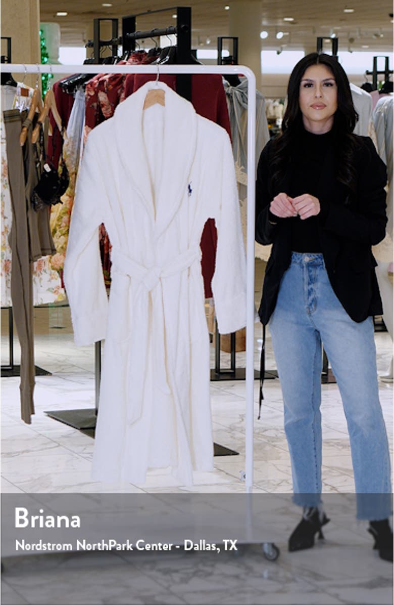 Bear Print Organic Cotton Robe, sales video thumbnail