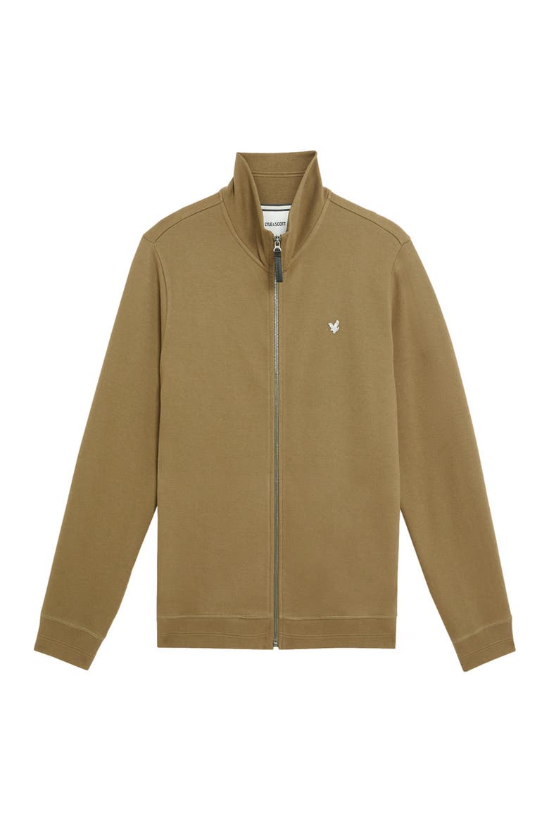 Diagonal Weave Zip Through Sweatshirt, Alternate, color, Dusky Green