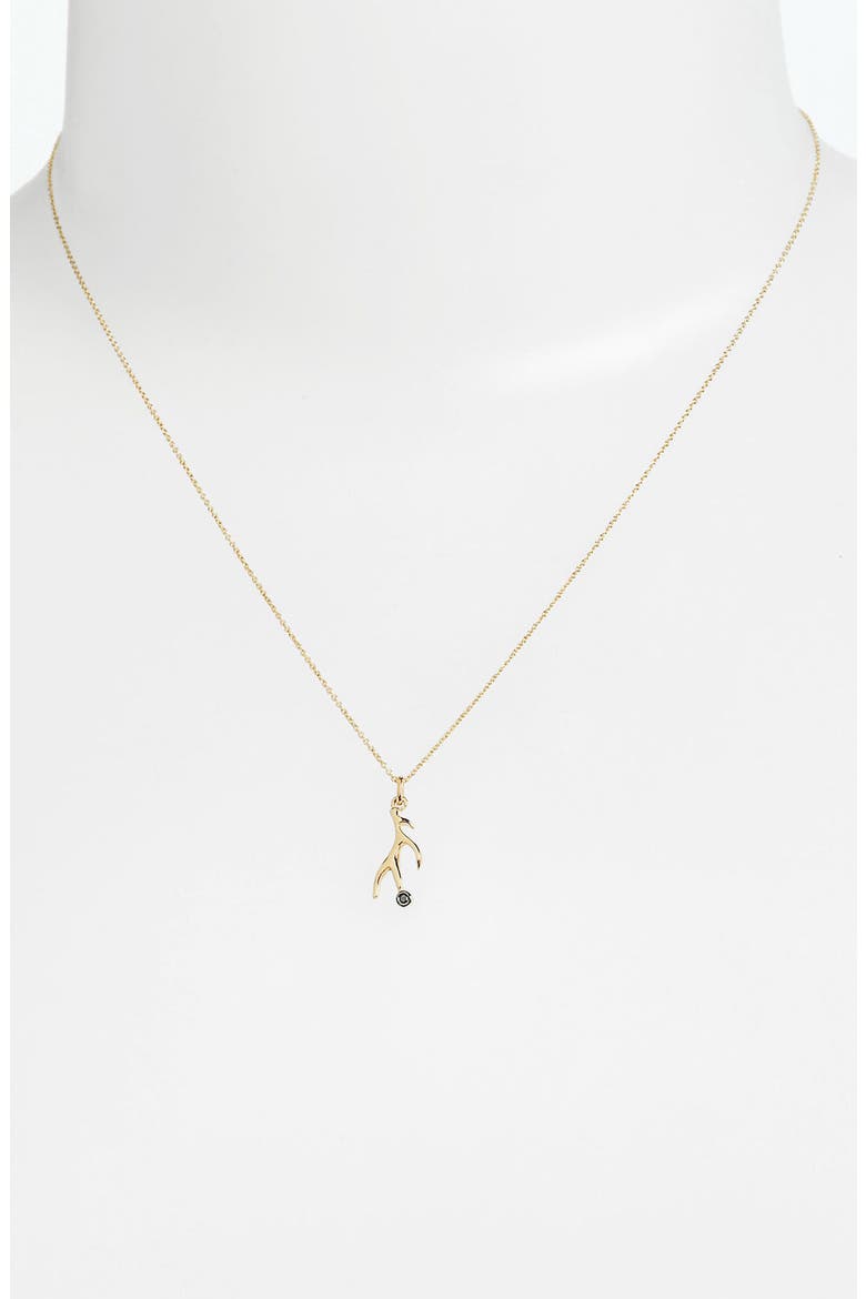 Antler Pendant Necklace, Main, color, YELLOW GOLD